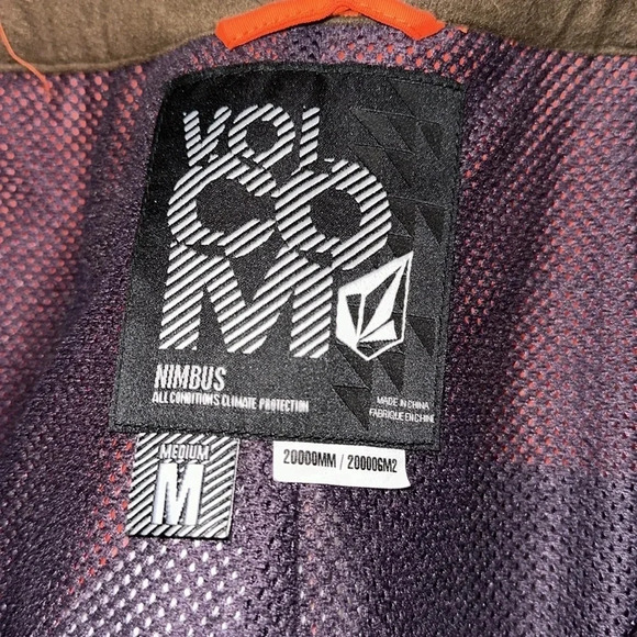 mens orange Volcom Nimbus all conditions climate protection pants size medium - Picture 14 of 16